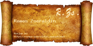 Remes Zseraldin névjegykártya